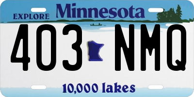 MN license plate 403NMQ