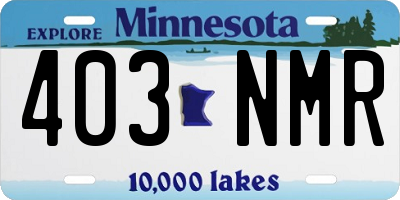MN license plate 403NMR