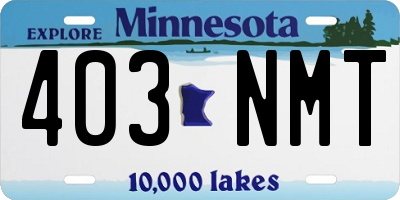 MN license plate 403NMT