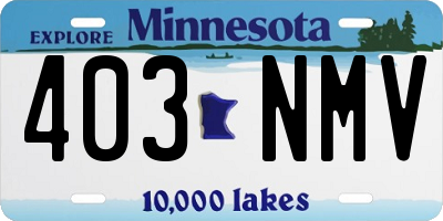 MN license plate 403NMV