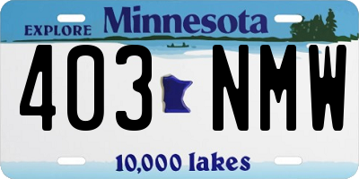MN license plate 403NMW