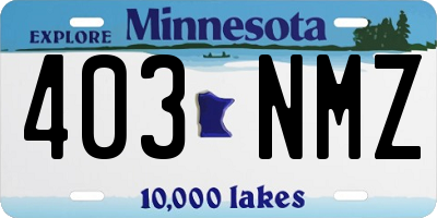 MN license plate 403NMZ