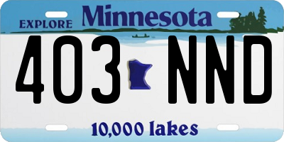 MN license plate 403NND