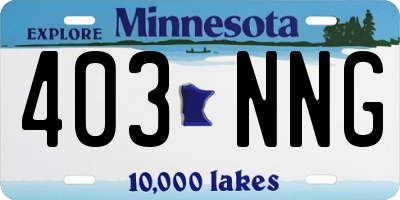 MN license plate 403NNG