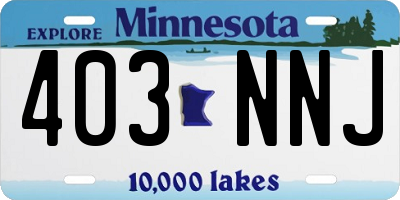 MN license plate 403NNJ