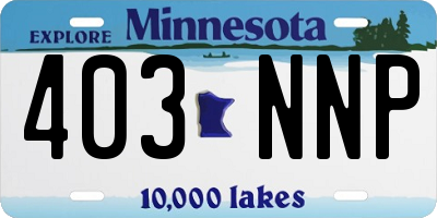 MN license plate 403NNP