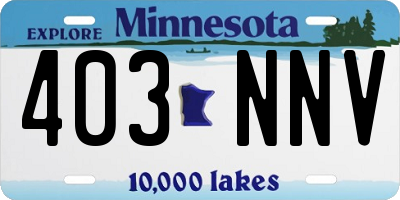 MN license plate 403NNV
