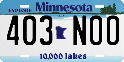 MN license plate 403NOO