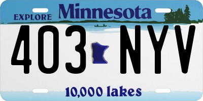 MN license plate 403NYV