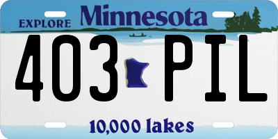 MN license plate 403PIL
