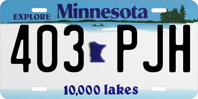 MN license plate 403PJH