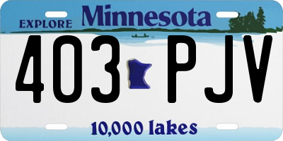 MN license plate 403PJV