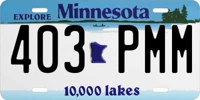 MN license plate 403PMM