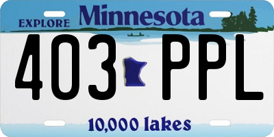 MN license plate 403PPL