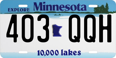 MN license plate 403QQH