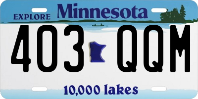 MN license plate 403QQM