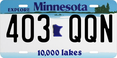 MN license plate 403QQN