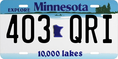 MN license plate 403QRI