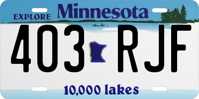 MN license plate 403RJF