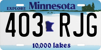 MN license plate 403RJG