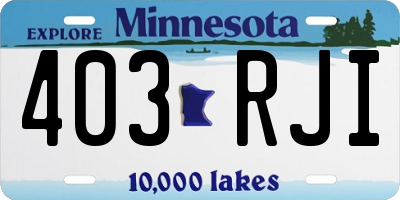 MN license plate 403RJI