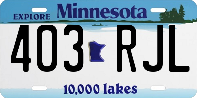 MN license plate 403RJL