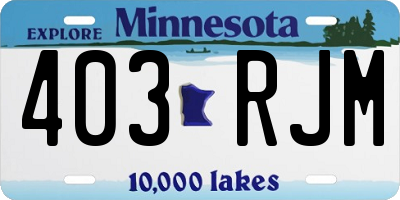 MN license plate 403RJM