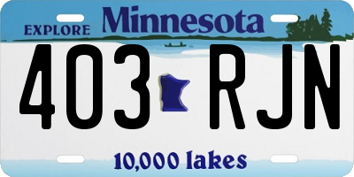 MN license plate 403RJN