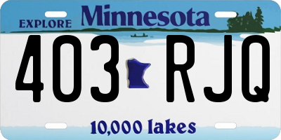 MN license plate 403RJQ