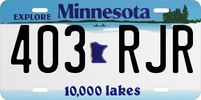 MN license plate 403RJR