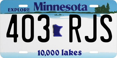 MN license plate 403RJS
