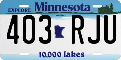 MN license plate 403RJU