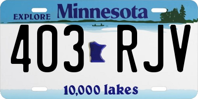 MN license plate 403RJV