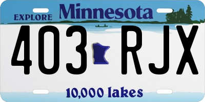 MN license plate 403RJX