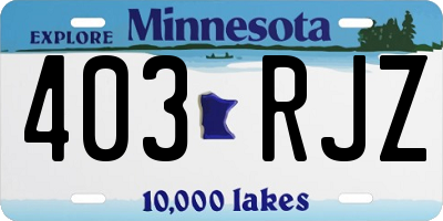 MN license plate 403RJZ