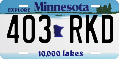 MN license plate 403RKD