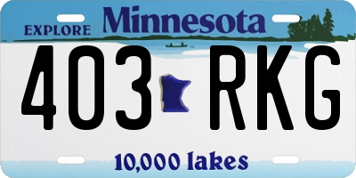 MN license plate 403RKG