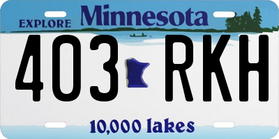 MN license plate 403RKH