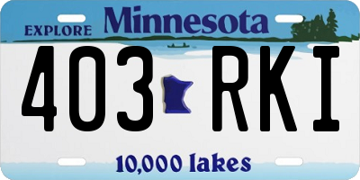 MN license plate 403RKI