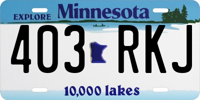MN license plate 403RKJ