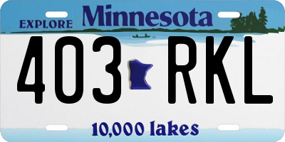 MN license plate 403RKL