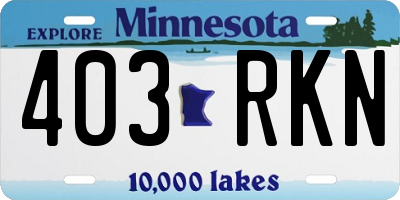 MN license plate 403RKN