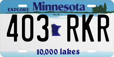 MN license plate 403RKR
