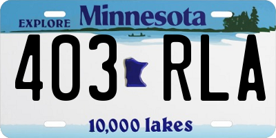 MN license plate 403RLA