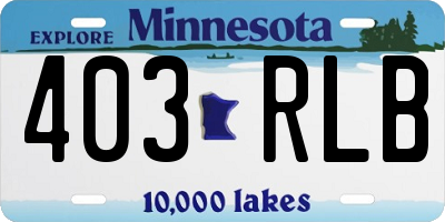 MN license plate 403RLB
