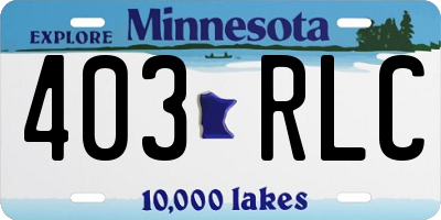 MN license plate 403RLC