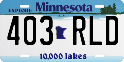 MN license plate 403RLD