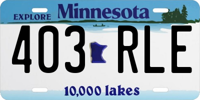 MN license plate 403RLE