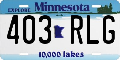 MN license plate 403RLG