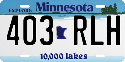 MN license plate 403RLH